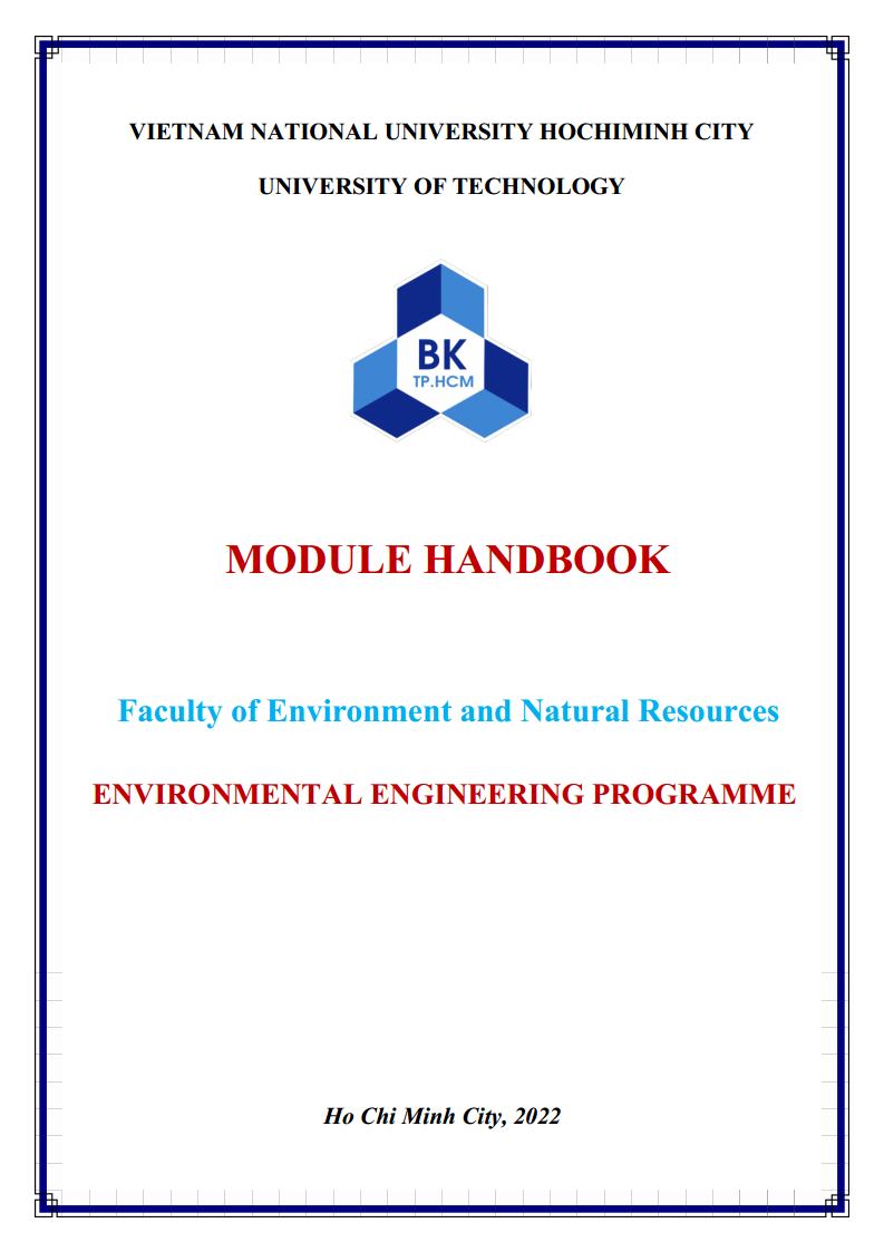 Environmental Engineering Programme - Module Handbook